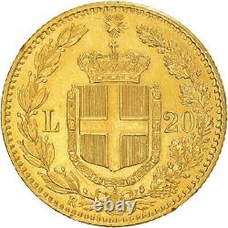 #973220 Coin, Italy, Umberto I, 20 Lire, 1882, Rome, MS(60-62), Gold, KM21