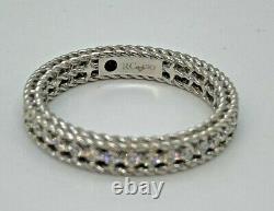 AUTHENTIC ROBERTO COIN'SYMPHONY' DIAMOND ETERNITY BAND 18kt WHITE GOLD SIZE 6.5