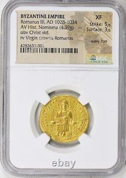 Ancient Byzantine Empire Romanus III ` A. D. 1028-1034 NGC XF $1,988.88