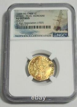 Association Shipwreck Gold Zecchino Holed Treasure Coin by shipwreckcoins. Com