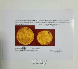 Association Shipwreck Gold Zecchino Holed Treasure Coin by shipwreckcoins. Com