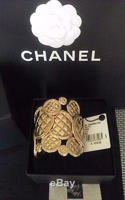 Auth. 15k Nwt Chanel $1375 Gold Coin Medallion CC Cuff, Classic Bracelet, Bangle