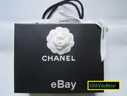 Auth Bnib Chanel Black Caviar Gold CC Card Holder Coin Wallet + Receipt