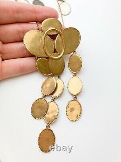 Auth Celine Paris Fw17 Phobe Philo Golden Brass & Silver Coin Necklace Vintage