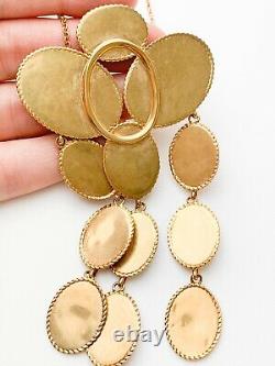 Auth Celine Paris Fw17 Phobe Philo Golden Brass & Silver Coin Necklace Vintage