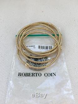 Authentic18k 5 intertwined Yellow gold Primavera Mesh Bracelet -Roberto Coin