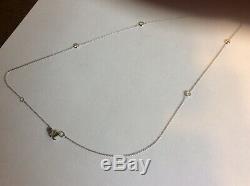 Authentic 18k WHITE GOLD Diamond 0.25 ct Station Necklace by ROBERTO COIN EUC