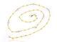 Authentic 18k yellowithw gold & diamond 16 Dog-Bone Station Necklace-Roberto Coin