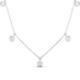 Authentic 18kt WHITE Gold Dangling Diamond 0.23 Station Necklace-Roberto Coin
