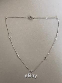 Authentic 18kt WHITE Gold Diamond 0.35 ct Station Necklace by Roberto Coin