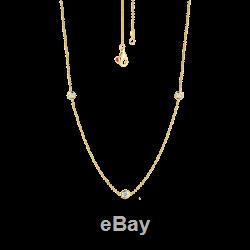 Authentic 18kt YELLOW Gold 5 Station Diamond. 25ct Station Necklace-Roberto Coin