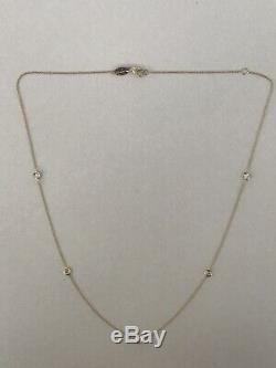Authentic 18kt YELLOW Gold Diamond 0.25 ct 5 Station Necklace by Roberto Coin
