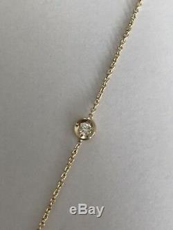 Authentic 18kt YELLOW Gold Diamond 0.25 ct 5 Station Necklace by Roberto Coin