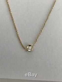 Authentic 18kt YELLOW Gold Diamond 0.25 ct 5 Station Necklace by Roberto Coin