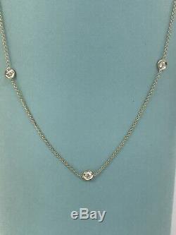 Authentic 18kt YELLOW Gold Diamond 0.25 ct 5 Station Necklace by Roberto Coin