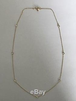 Authentic 18kt YELLOW Gold Diamond 0.35 ct Station Necklace by Roberto Coin