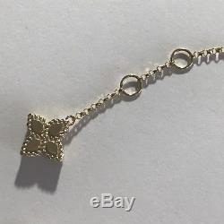 Authentic 18kt Yellow Gold Princess Flower Collection Bracelet Roberto Coin