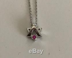 Authentic 18kt white gold Tiny Treasures Star of David Necklace Roberto Coin
