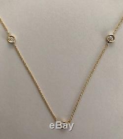 Authentic 3 Station Diamond 18kt White Gold Necklace by Roberto Coin
