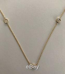 Authentic 3 Station Diamond 18kt Yellow Gold Necklace by Roberto Coin