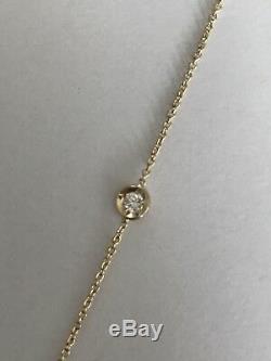 Authentic 3 Station Diamond 18kt Yellow Gold Necklace by Roberto Coin
