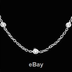 Authentic 5 Station Diamond 18kt WHITE Gold Necklace by Roberto Coin
