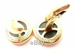 Authentic! Bulgari Bvlgari 18k Yellow Gold Ancient Coin Cufflinks