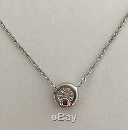 Authentic Diamond Solitaire 0.38ct 18kt WHITE Gold Necklace by Roberto Coin