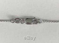 Authentic Diamond Solitaire 0.38ct 18kt WHITE Gold Necklace by Roberto Coin