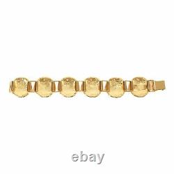 Authentic Gianni Versace Gold-tone Medusa coin bracelet