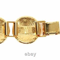 Authentic Gianni Versace Gold-tone Medusa coin bracelet