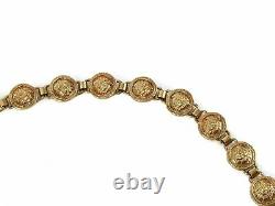 Authentic Gianni Versace rare vintage Gold-tone coin belt