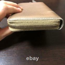 Authentic Gucci Soho Zip-around Zippy Gg Long Wallet Gold Coin Purse Leather