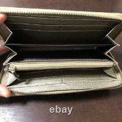 Authentic Gucci Soho Zip-around Zippy Gg Long Wallet Gold Coin Purse Leather