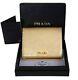 Authentic PRADA Gold Saffiano Leather Compact Wallet with Coin Purse