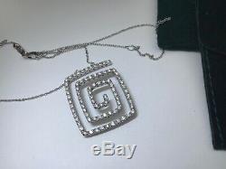 Authentic ROBERTO COIN 18K White Gold Diamond Spiral Necklace, $4000.00 Retail