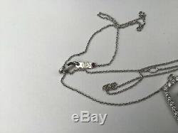 Authentic ROBERTO COIN 18K White Gold Diamond Spiral Necklace, $4000.00 Retail