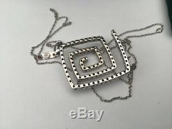 Authentic ROBERTO COIN 18K White Gold Diamond Spiral Necklace, $4000.00 Retail