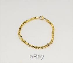 Authentic Roberto Coin 1226 VI 18K Gold Mesh Rope Bracelet 8.9 Grams 7 58 L