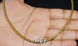 Authentic Roberto Coin 18K 750 Yellow White Gold Diamond Mesh Primavera Necklace