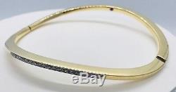 Authentic! Roberto Coin 18K Yellow Gold Diamond Bangle Bracelet