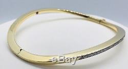 Authentic! Roberto Coin 18K Yellow Gold Diamond Bangle Bracelet