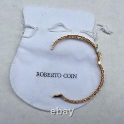 Authentic Roberto Coin 18 kt Rose Gold Symphony Bangle Bracelet