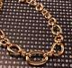 Authentic Roberto Coin 18k Rose Gold Chain Link Oval Roud Necklace Big Bold Look