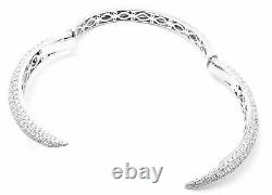 Authentic! Roberto Coin 18k White Gold Diamond Cobra Bangle Bracelet