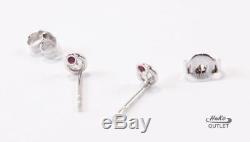 Authentic Roberto Coin 18k White Gold Diamond Small Stud Earrings, 0.2ctw Total
