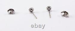 Authentic Roberto Coin 18k White Gold Diamond Stud Earrings, 0.14ctw Total
