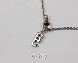 Authentic Roberto Coin 18k White Gold Diamonds Initial Letter C Necklace Pendant