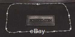 Authentic Roberto Coin Dog-Bone Station 16.5 White Gold 7 Diamond Necklace EUC