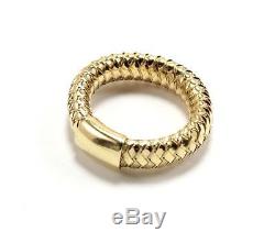 Authentic Roberto Coin Primavera 18k Yellow Gold Woven Band Ring Us-6/t51.5/uk-m